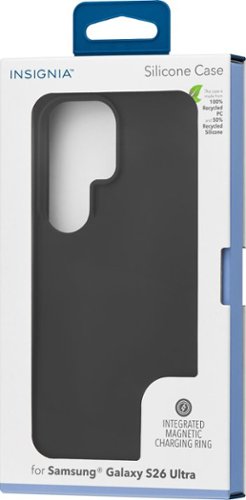 Insignia™ Silicone Case with Magnetic Charging Ring for Samsung Galaxy S26 Ultra - Black SHOP ONLINE