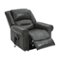 Boyel Living - Power Lift Recliner Chair with Heat, Massage, Dual Motor, Infinite Positions, Faux Leather, USB, 350 LBS Capacity - Gray-Front_Standard