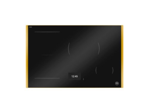 30" Bertazzoni Induction Cooktop - Black with Gold Metal Frame - Black Glass/Gold