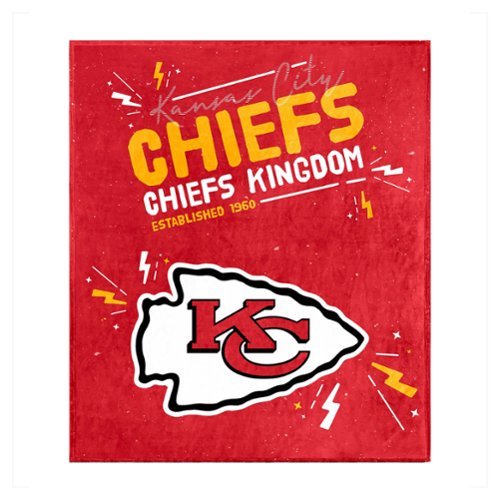 Logo Brands - Kansas City Chiefs 60" x 70" Plush Throw Blanket - Multicolor-Front_Standard 