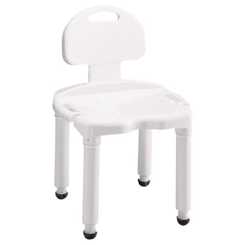 Carex - Universal Bath Seat with Back - WHITE-Front_Standard 