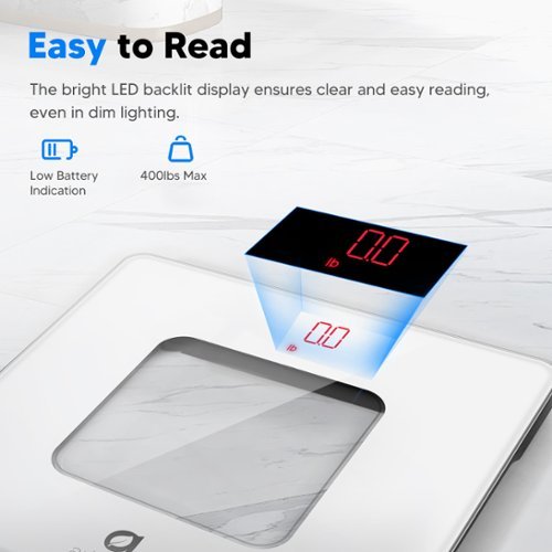 Arboleaf  weight Scale, Accurate Measurements, LED Display - White GLOBAL SHIPPING