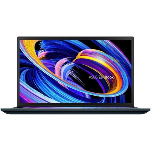 ASUS - ZenBook Pro Duo 15 OLED UX582 15.6" Touch-Screen Laptop - Intel Core i9 - 32GB Memory - NVIDIA GeForce RTX 3060 -1TB SSD-Front_Standard 
