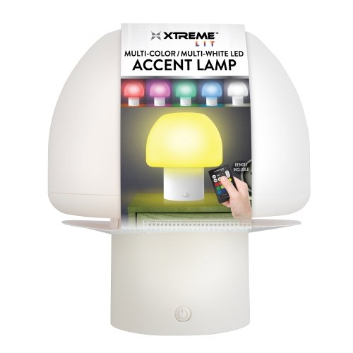 Xtreme Multi Color LED Accent Mushroom Lamp with Base and Remote