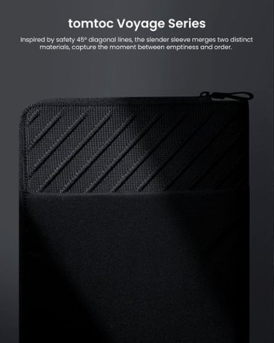 tomtoc Voyage-A10 Slim Laptop Sleeve for 2025 13-inch MacBook Air M4 A3240/M3/M2/M1, 13 Inch MacBook Pro, Minimalist Design - Black GLOBAL SHIPPING