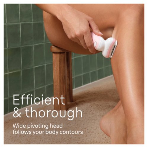 Braun Silk-épil 9 Pivoting Head, Wet and Dry Epilator, Includes Shaver Head and Trimmer Comb - White/Flamingo SHOP ONLINE