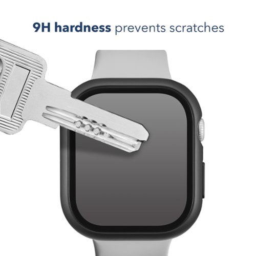Insignia™ Bumper with Glass Screen Protector for Apple Watch 46mm - Black and Clear WHERE TO BUY