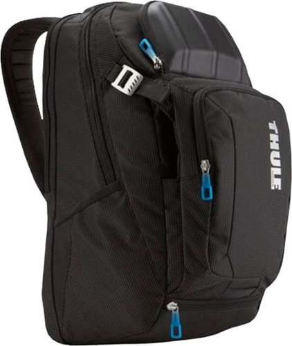 Thule - Crossover 32L Weatherproof Backpack for 17" Laptop with 10.1" Tablet Sleeve, Crushproof SafeZone, & Water Bottle Holder - Black