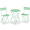 Best Choice Products - 3-Piece Small Bistro Set, Folding Patio Furniture Set of 2 Chairs and Table - Mint Green-Front_Standard