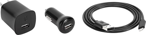  Griffin - PowerBlock Wall Charger and PowerJolt Vehicle Charger for Most Lightning-Enabled Apple® Devices - Black