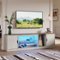 Bestier - 70" Gaming TV Stand with Storage and LED Light Strips Up to 75" Entertainment Center - White-Front_Standard
