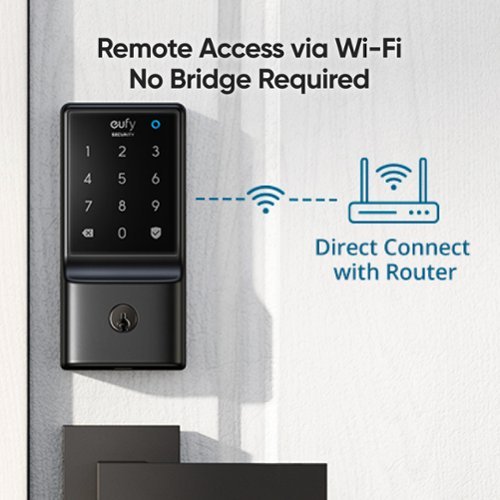eufy Smart Lock C210 WiFi Replacement Deadbolt Unlock with eufy App, Keypad, Smart Devices - Black BUY IN MIDDLE EAST