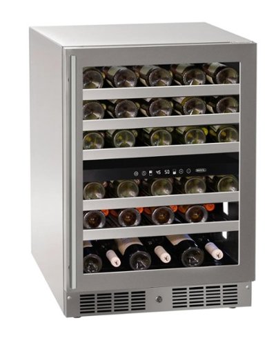 Marvel - 24"W. 5.1 Cu.Ft. Built-In Dual- Zone Wine Refrigerator- Frame/Glass - Stainless Steel
