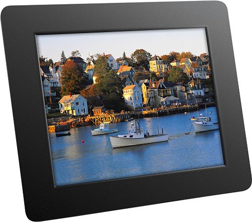 Aluratek - 8" LCD Digital Photo Frame - Black