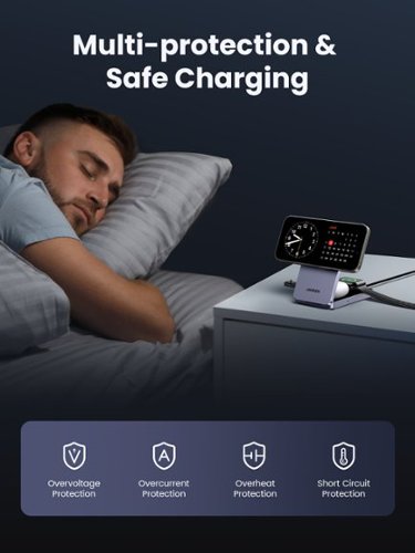 UGREEN MagFlow Qi2 15W Magnetic Wireless Charger, Foldable 3-in-1 Fast Charging Station (Includes 30W USB-C Adapter) - Black HOW TO BUY