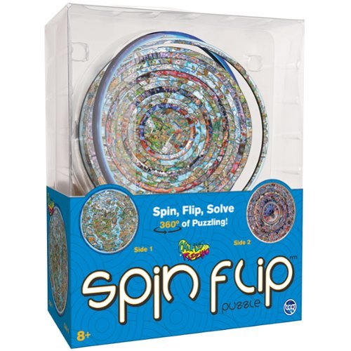 TCG Toys - Spin Flip Puzzle: Charles Fazzino- 2-In-1: Double-Sided Puzzle,8+