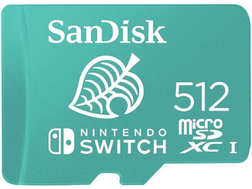SanDisk - 512GB microSDXC UHS-I for Nintendo Switch, Speed Up to 100MB/s (SDSQXAO-512G-GNCZN)-Front_Standard 