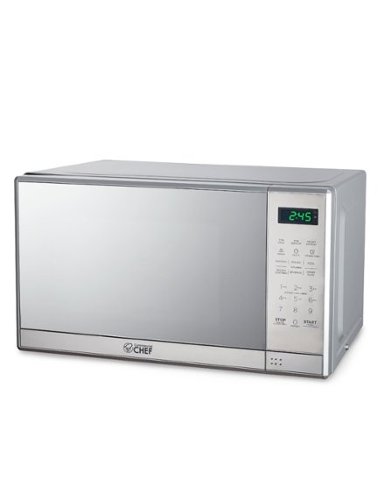 Commercial Chef - Countertop Microwave Oven 0.7 Cu. Ft. 700W - Stainless Steel-Front_Standard 