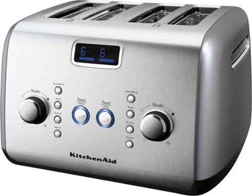  KitchenAid - 4-Slice Wide-Slot Toaster - Silver