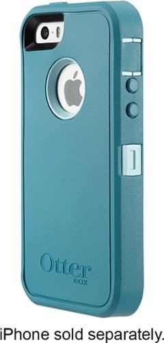  OtterBox - Defender Series Case and Holster for Apple® iPhone® SE, 5s and 5 - Aqua Blue/Mineral Blue