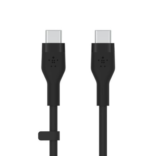 Belkin - BoostCharge Flex Silicone USB-C to USB-C 6.6FT, MFi-Certified Charging Cable with Cable Clip
