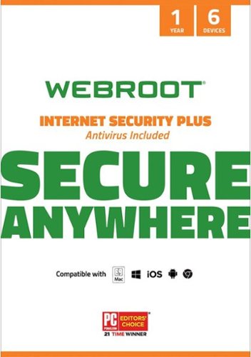  Webroot Internet Security Plus with Antivirus Protection 2019 (6-Devices) (1-Year Subscription) - Android, Apple iOS, Mac OS, Windows