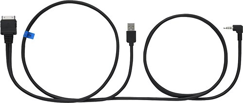  Kenwood - iPod®/iPhone® A/V Cable for Decks with Rear USB Input - Black
