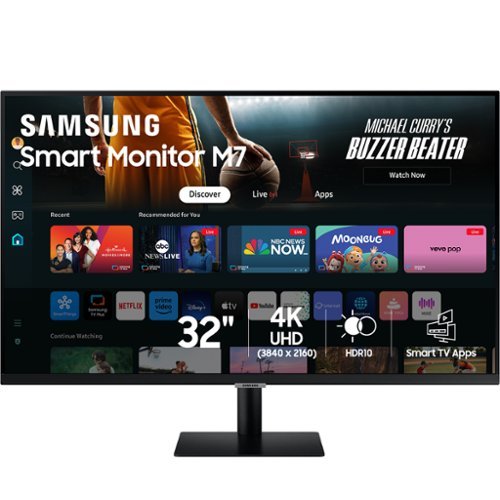 Samsung - M70D 32" LED 4K UHD 60Hz 4ms Smart Monitor with HDR 10 (HDMI, USB) - Black
