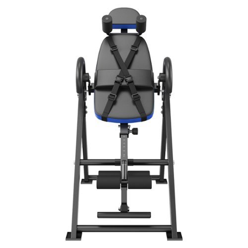 VEVOR - Inversion Table, 300 lbs Capacity Heavy Duty Inversion Table, Decompression Back Stretcher Machine - Blue, black-Front_Standard 