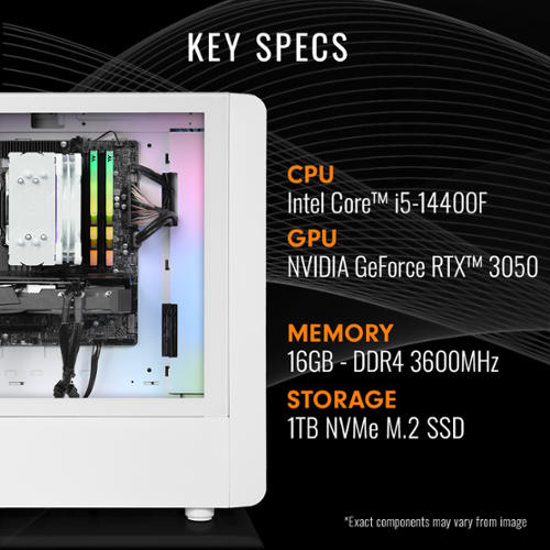Thermaltake Quartz i350 R4 Gaming Desktop 14th Gen Intel Core i5