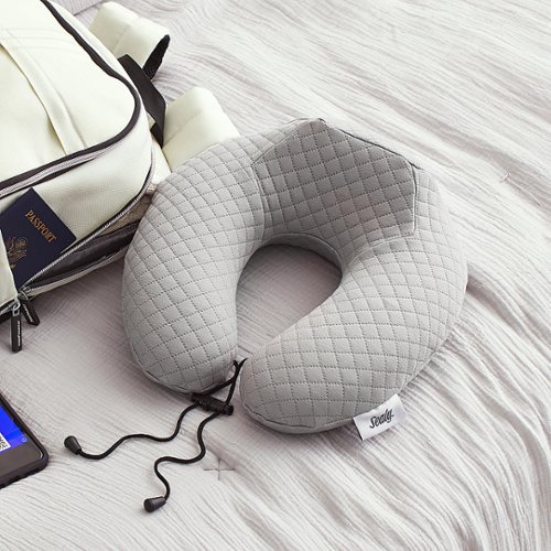 Sealy Memory Foam Travel/Neck Pillow - Gray GLOBAL SHIPPING