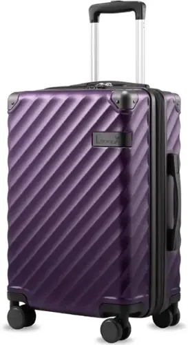 Front. LUGGEX - LUGGEX 20 Inch Carry-On Luggage Airline Approved, Expandable Polycarbonate Hard Shell Suitcase for Travelling - KVC - Purple.
