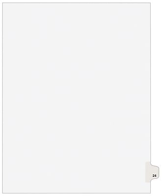 Avery - Legal Pre-Printed Paper Dividers, Side Tab #24, Style, Letter Size, 25/Pack - White-Front_Standard 