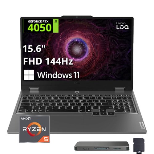  Lenovo - Upgraded - LOQ 15.6" Full HD Gaming Laptop - AMD Ryzen 5 7235HS - 32GB Memory - NVIDIA GeForce RTX 4050 - 1TB SSD - Luna Grey
