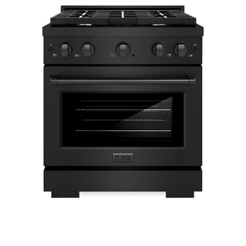 ZLINE - 30" Paramount Gas Range with 4 Burners and Convection Oven (SGRB-30) - Black Stainless Steel-Front_Standard 