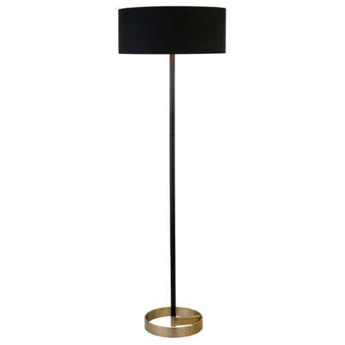 Camden&Wells - Estella Floor Lamp - Matte Black/Brass-Front_Standard 