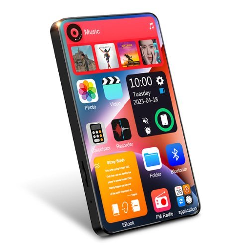 Skanty Furniture - 16GB Bluetooth 5.0 MP3 Player,MP5 Player Full Touch Screen MP4 MP3 Digital Music Player Support FM Radio e-Book-Front_Standard 