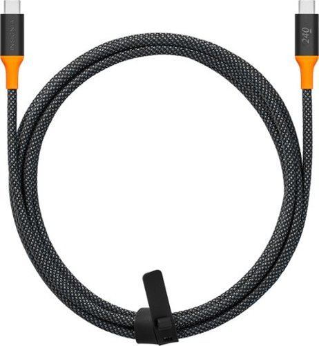 Insignia™ 8 ft. 240W USB-C to USB-C Charge-and-Sync Braided Cable - Black BUY ONLINE