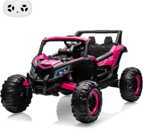 GARVEE - 24V 2 Seater Ride on Car Truck for Big Kids, Ride on Car w/Remote Control, Spring Suspension, Music,Ride on Toy for Kids - Rose-Front_Standard 