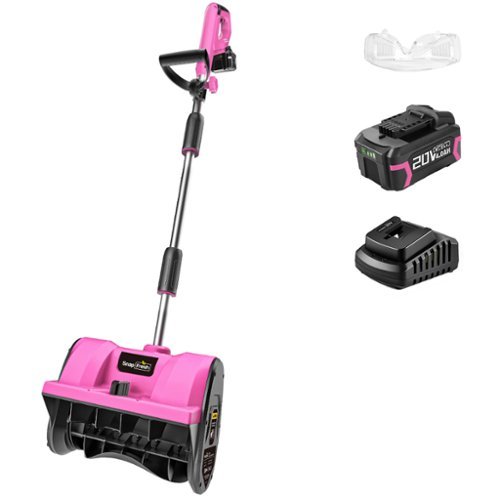 SnapFresh - 20V Cordless Snow Shovel 12 Inch with 4000mAh Battery and Fast Charger - Pink-Front_Standard 