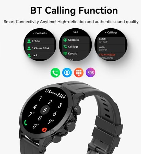 IMIKI Xplorer Pro GPS Smartwatch, 6 Satellite Positioning, Stainless Steel Body, 1ATM Waterproof, 450mAh, 1.6 AMOLED Display - Black BUY IN DUBAI