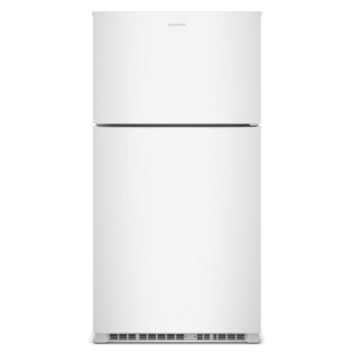 Amana - 33 in. Wide 21.3 cu. ft. Top-Freezer Refrigerator With Dual Crisper Drawers - White