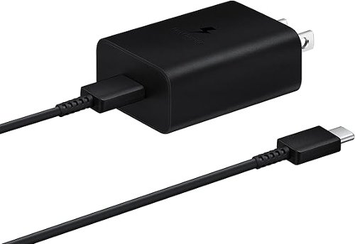  Samsung - 15W Type C Wall Charger with USB-C Cable | Color: Black - Black