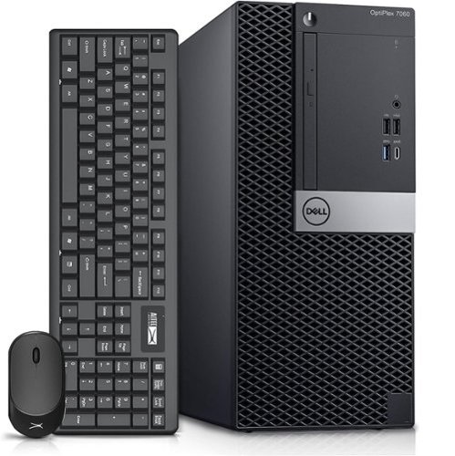 Dell - Refurbished Excellent - OptiPlex 7060 Tower Desktop PC, Intel Core i7-8700 up to 4.6GHz, 32GB DDR4 RAM, 512GB SSD, WiFi 6E, Win11 Pro - Black-Front_Standard 