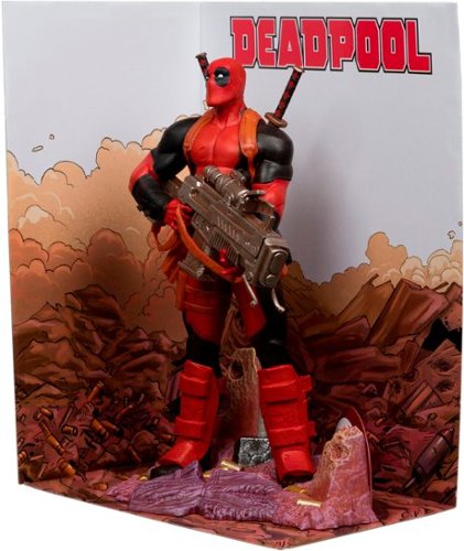 McFarlane Toys Marvel Deadpool 1:6th Scale Collectible with Scene & Comic (Deadpool #1) 10.7 Figure GLOBAL SHIPPING