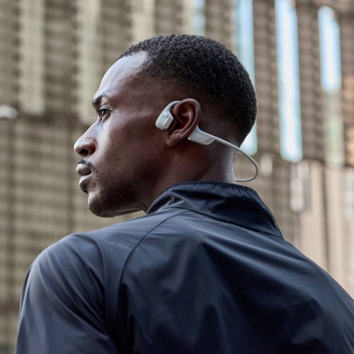 Shokz OpenRun Pro 2 Bone Conduction Open-Ear Bluetooth Sports Headphones - Silver WORLDWIDE DELIVERY
