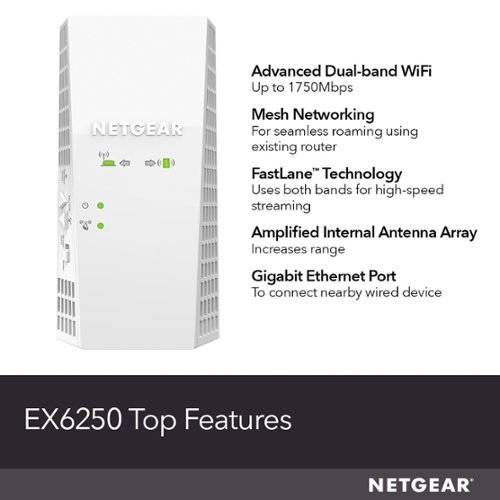 NETGEAR AC1750 Dual-Band Wi-Fi Range Extender - White WHERE TO BUY