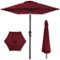 Best Choice Products - 10ft Outdoor Steel Market Patio Umbrella w/ Crank, Tilt Push Button, 6 Ribs - Burgundy-Front_Standard