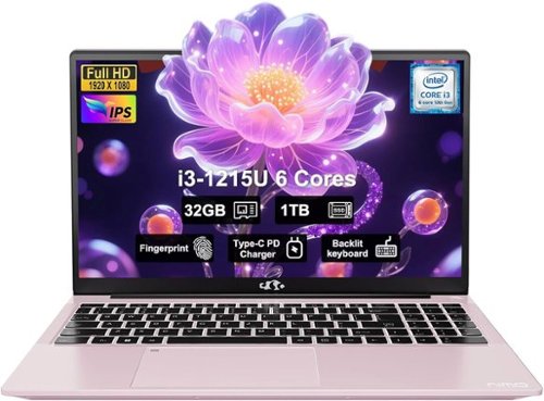 NIMO - 15.6" IPS FHD-Laptop Intel 6 Cores i3-1215U 32GB RAM 1TB SSD 4.4GHz - Rose Gold-Front_Standard 