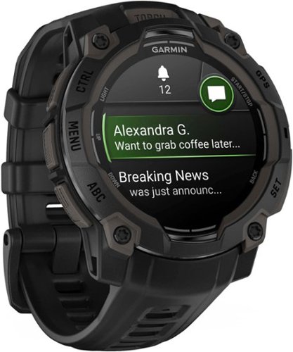 Garmin Instinct  3 GPS Smartwatch 45 mm AMOLED - Black with Black Band SHOP ONLINE